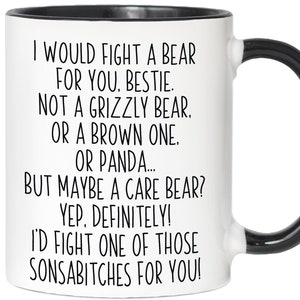 Funny Gifts for Besties I Would Fight a Bear for You Bestie - Etsy