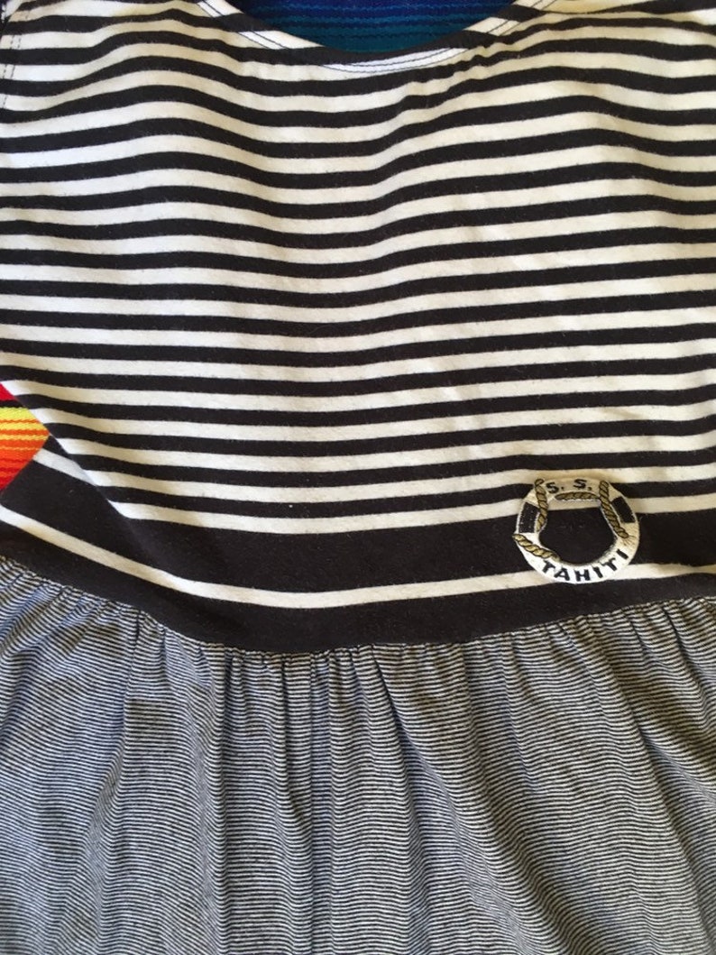 Vintage 90/'s Nautical Sailor Playsuit bathing suit size medium