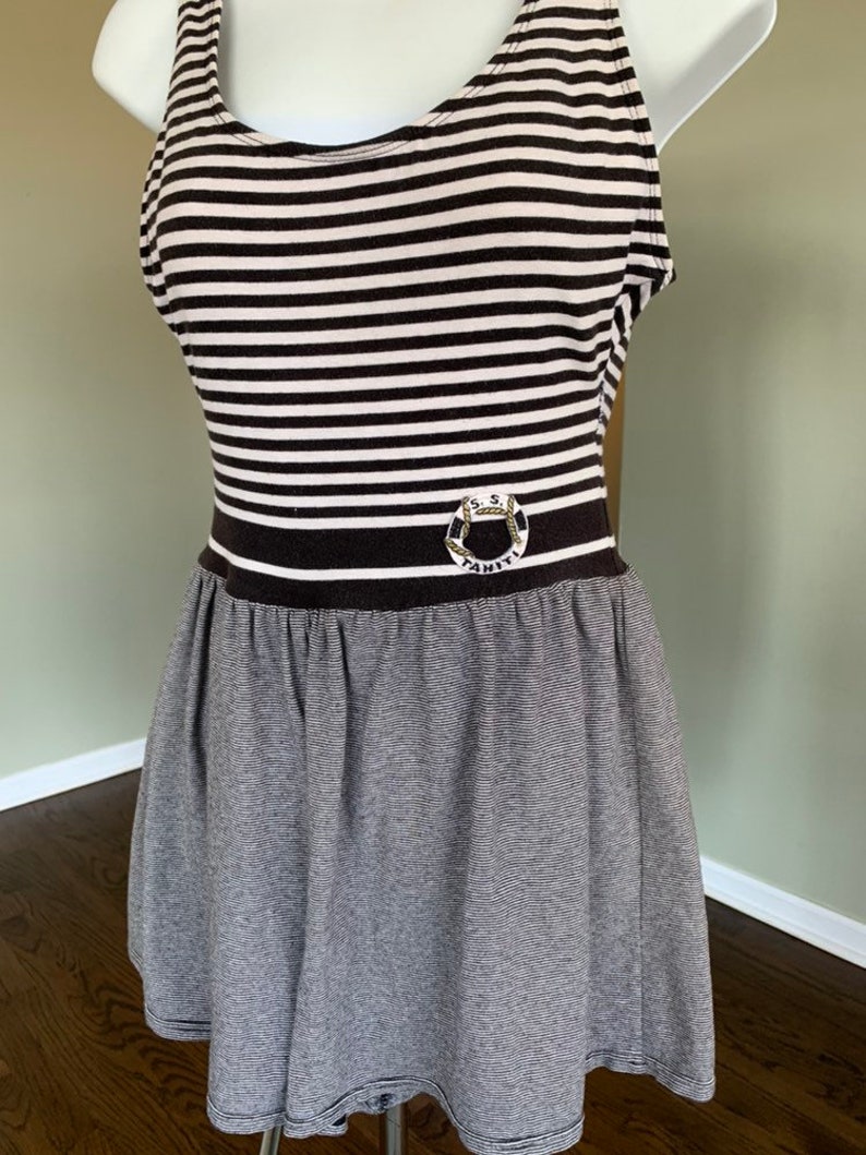 Vintage 90/'s Nautical Sailor Playsuit bathing suit size medium