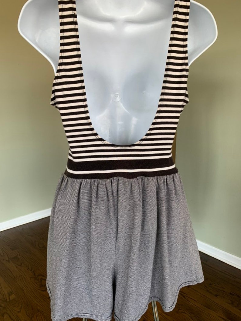Vintage 90/'s Nautical Sailor Playsuit bathing suit size medium