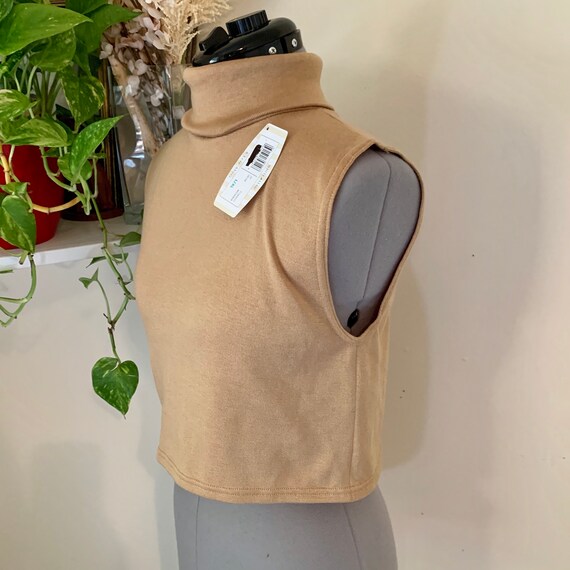 Vintage 90s Deadstock Sleeveless Turtleneck Tee Cr