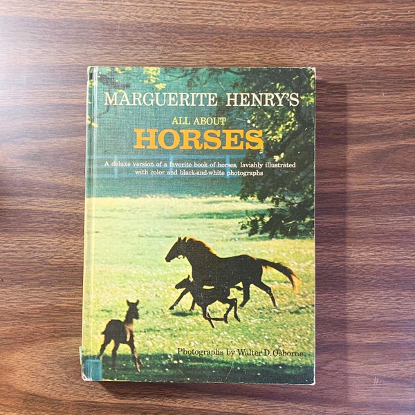 Vintage 60s Marguerite Henry's All About Horses Hardcover Book