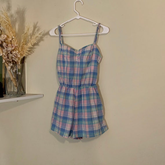 Vintage 70s Gabar Romper Playsuit Swimsuit Pastel