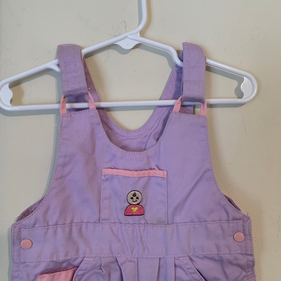 1990s Purple Fisher Price People Overalls Size 24… - image 9