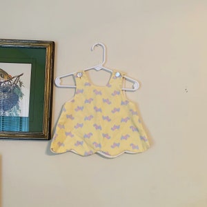 Vintage Baby Girls 60s Scottie Dog Top 12 months