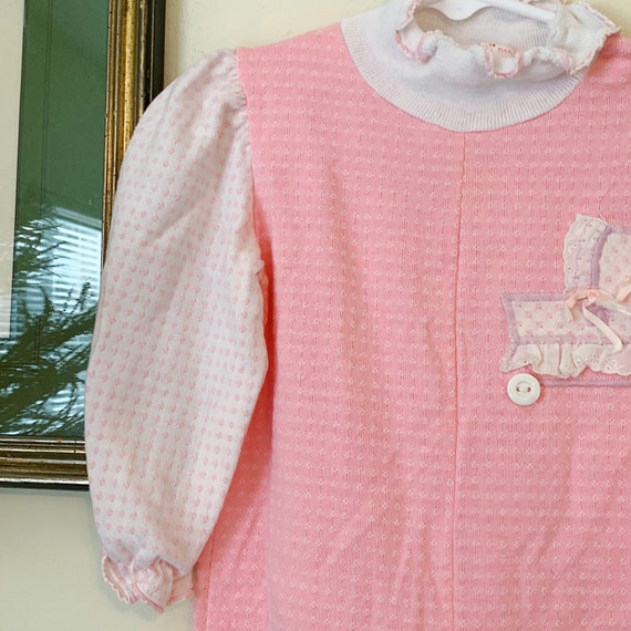 Vintage Health-Tex Girls’ Pink Baby Carriage Appl… - image 7