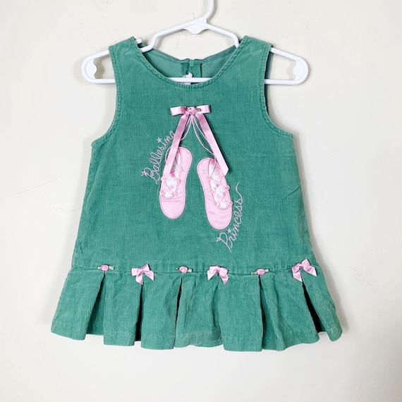Vintage 90s Girls Green Corduroy Ballet Jumper Dress Size 12 Months - Etsy  Israel
