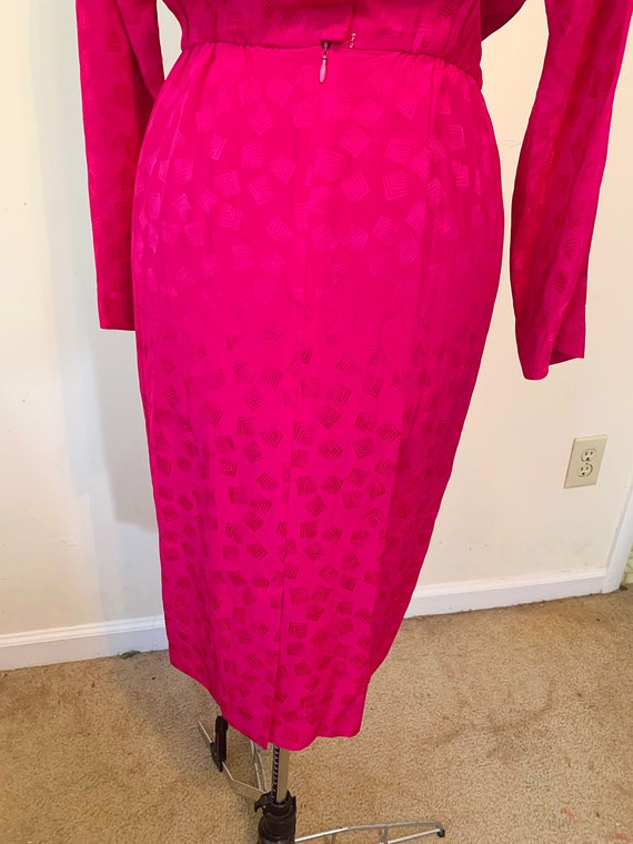 Vintage 90s Liz Claiborne Magenta Pink Silk Secre… - image 6