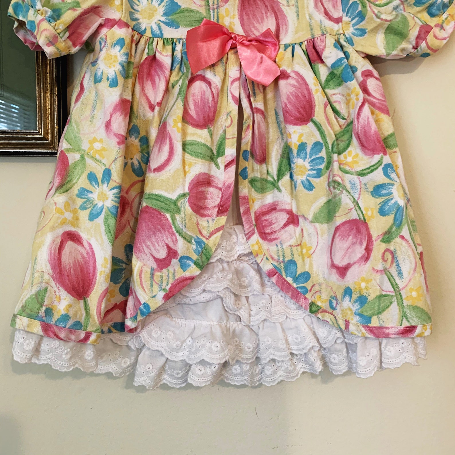 Vintage 90s Baby Girls Tulip Easter Dress Size 18 Months Etsy