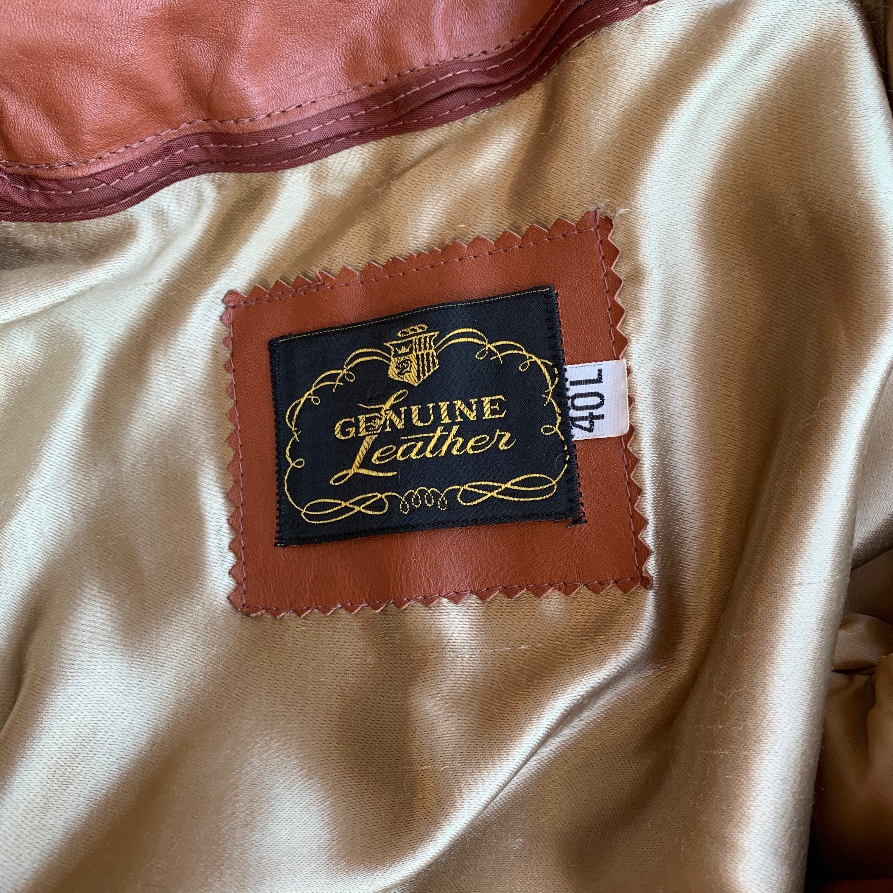 Vintage 70s Men's Leather Removable Liner Coat Size 44 - Etsy