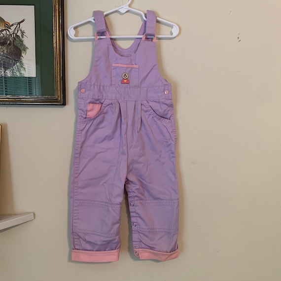 1990s Purple Fisher Price People Overalls Size 24… - image 10