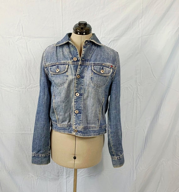 Distressed Vintage 2000s Tommy Hilfiger Denim Jack