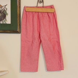 Vintage 90s Girls&#39; Red White Houndstooth Pants Size 3T