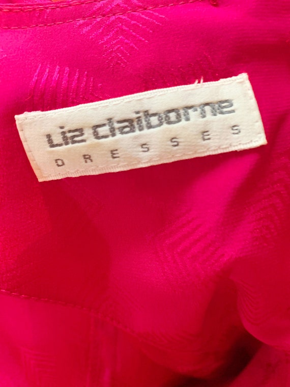 Vintage 90s Liz Claiborne Magenta Pink Silk Secre… - image 9