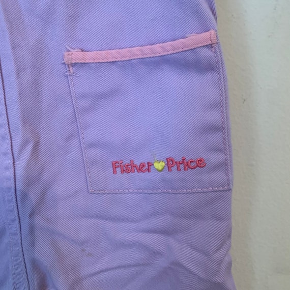 1990s Purple Fisher Price People Overalls Size 24… - image 5