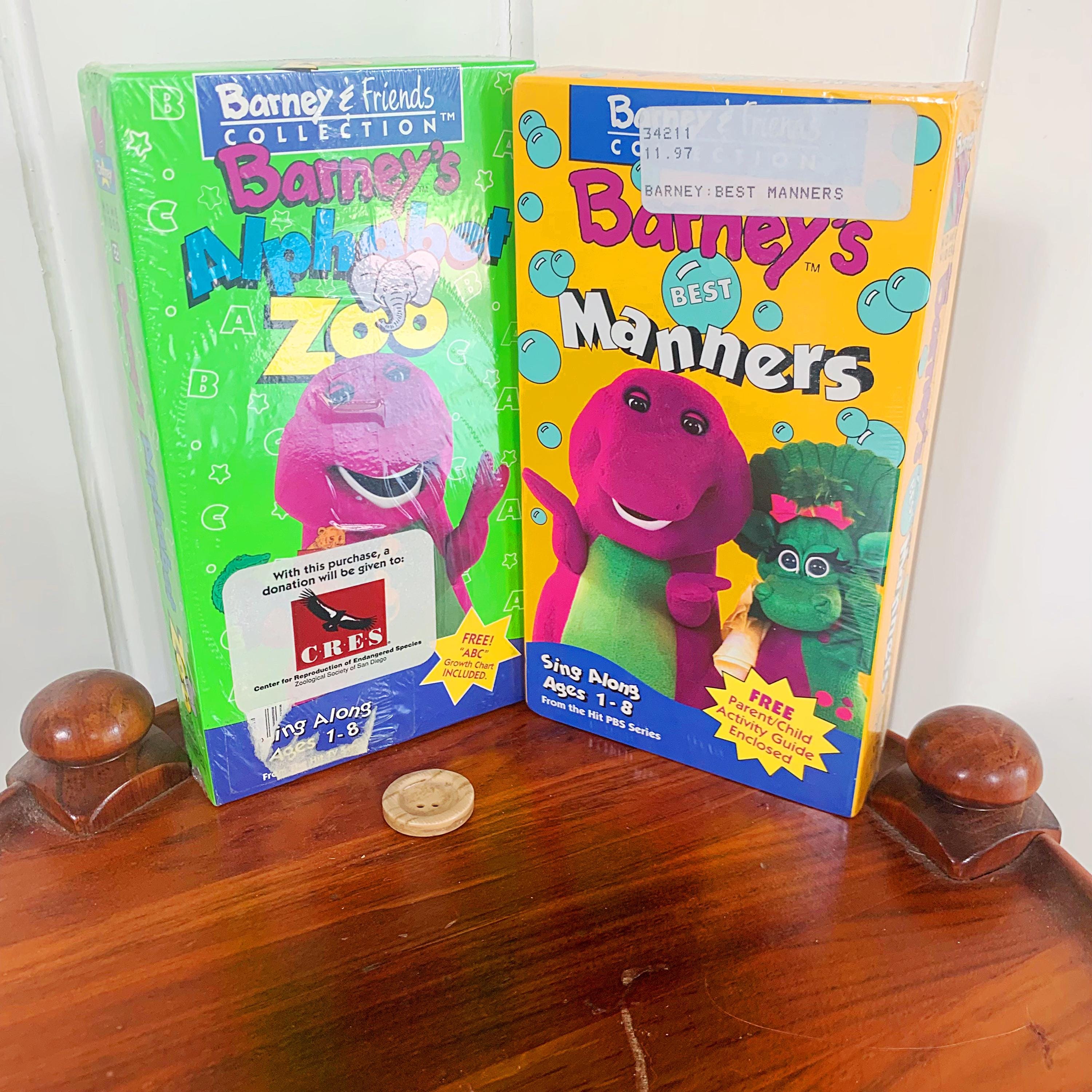 Vintage 90s Barney & Friends Manners and Abcs VHS Cassette Tapes