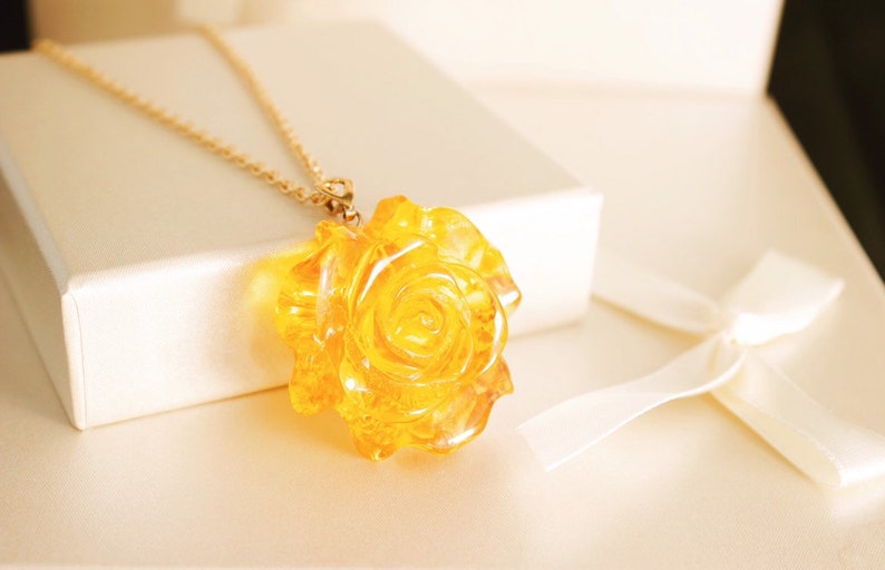 Amazing carved Amber rose Amber pendant with chain