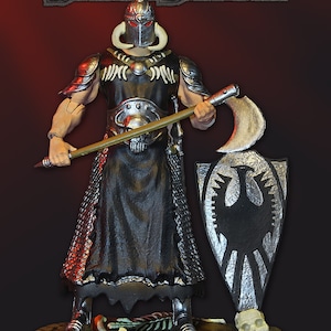 Monstarz Frank Frazetta's Death Dealer light armor deluxe 3.75 scale retro action figure. image 4