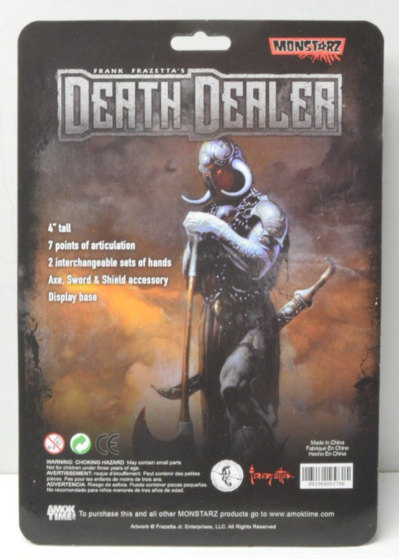 Monstarz Frank Frazetta's Death Dealer light armor deluxe 3.75 scale retro action figure. image 7