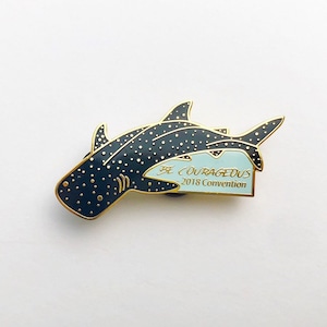Whale Shark Be Courageous Enamel Pin
