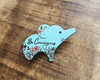 Elephant enamel pin- Be courageous 2018 Convention of Jehovah's Witnesses