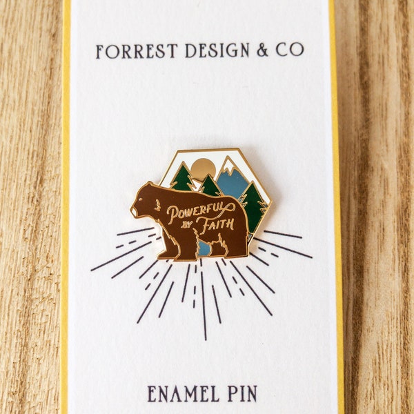 Powerful By Faith 2021 Convention Bear Enamel Pin