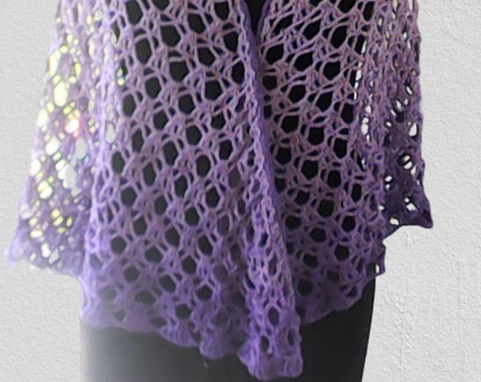 Summer Scarf Triangle Purple Gradient Festival Lace Bride Wedding Wrap Bikini Cover Scarf Boho Summer Wrap