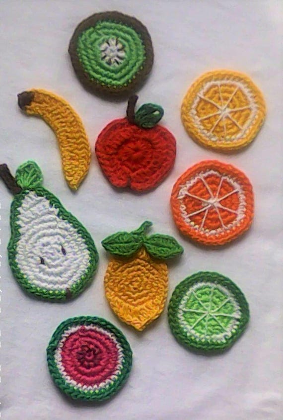 新品※leinwaude Fruits Mix Crochet Cardigan