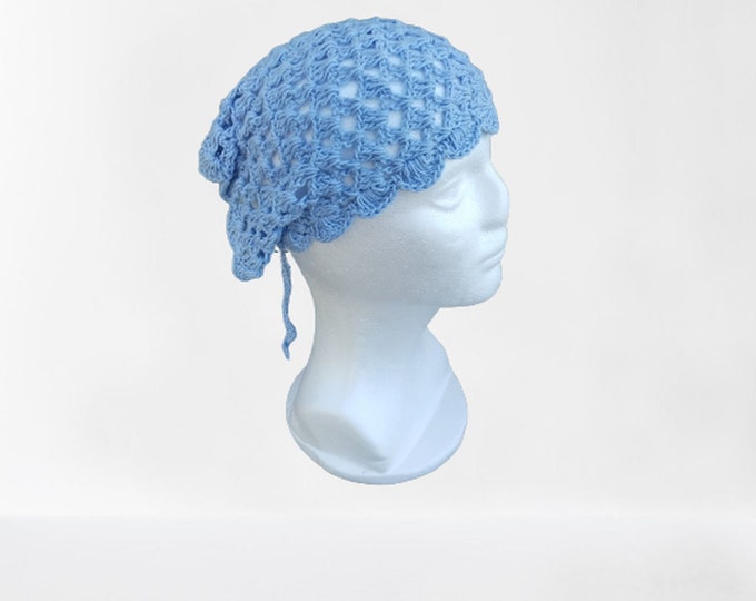Bandana Crocheted Headscarf Headband Bandana Kerchief Bandana in Vintage Style, Headscarf 70s Style Retro Fashion Festival Accessories