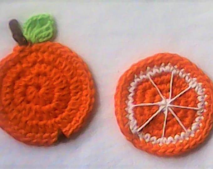 Crochet application orange oranges sweet fruit patches