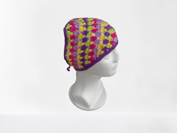 Bandana crochet headscarf headband Bandana Kerchief fashionable accessory in vintage style of the 70s