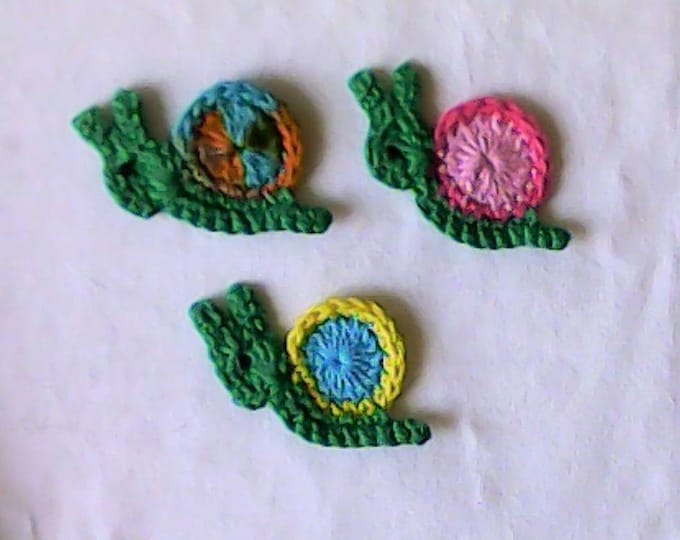 1 small snail-application-patch – crochet application