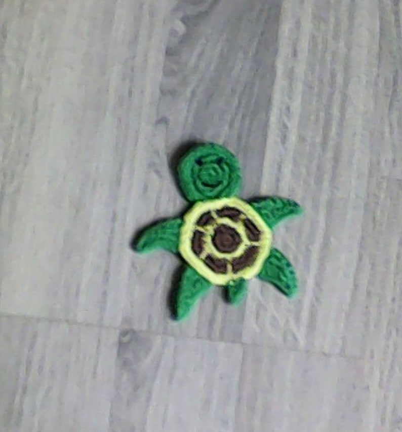 Sea Animal Applique Turtle Motif Crochet Turtle Applique Turtle Embellishment