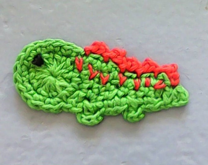 Iguan Appliqués crochet, iguana embellishment, Iguana Motif, Lizard Application, crocheted patch