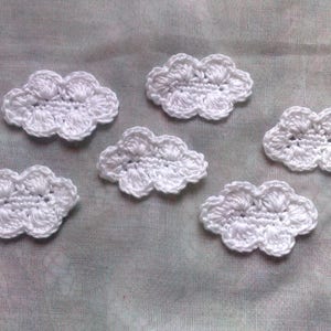 6pcs white cloud patches for children's clothes and baby image 4