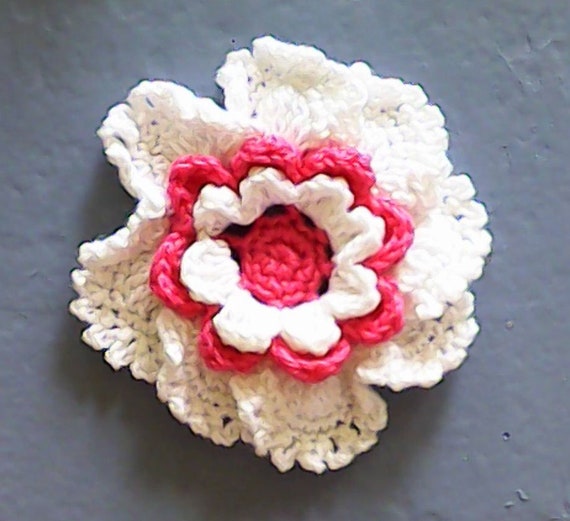 Grande fiore all'uncinetto per decorare Cappelli e borse | Etsy Italia