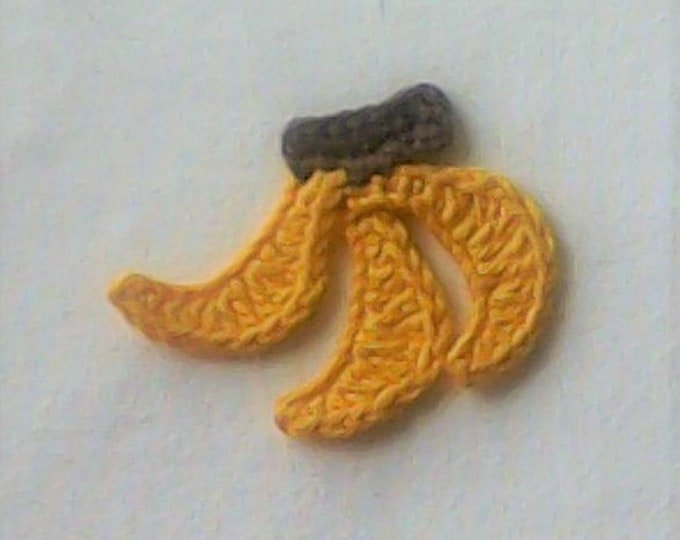 Patch Crocheted Banana Handmade Crochet Application Decoration