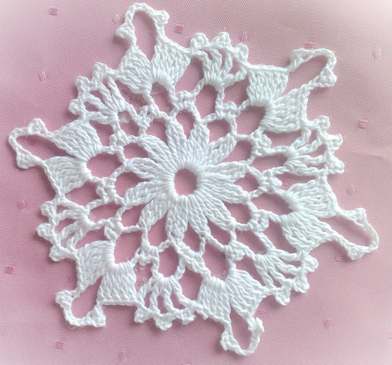 Snowflake Christmas decorations Crochet 5.5 "