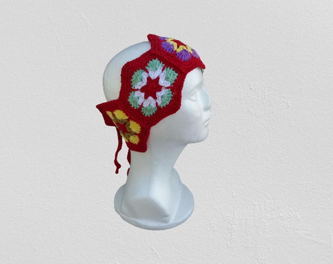 Handmade crochet headband-vintage flower headband,crochet cotton headband,crochet accessory,cute unique hairpiece