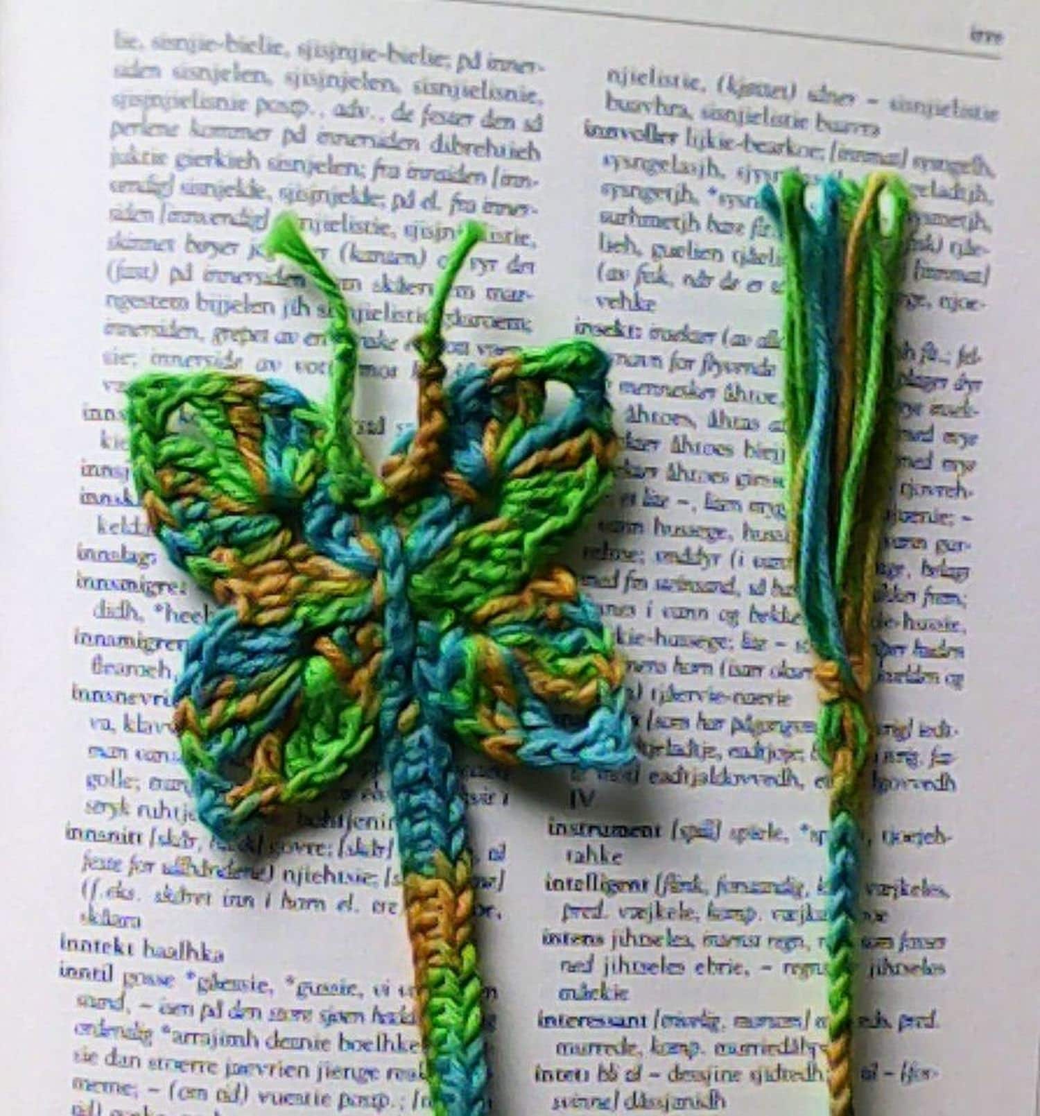 Bookmark butterfly crochet, bookside brand cotton handmade jewelry 12
