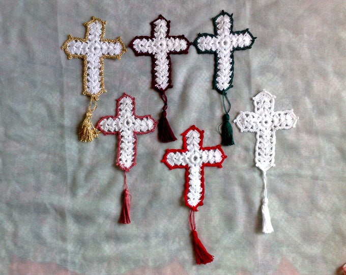Mother's Day Gift Crocheted Cross Bible Bookmarks for Christian Book Lovers