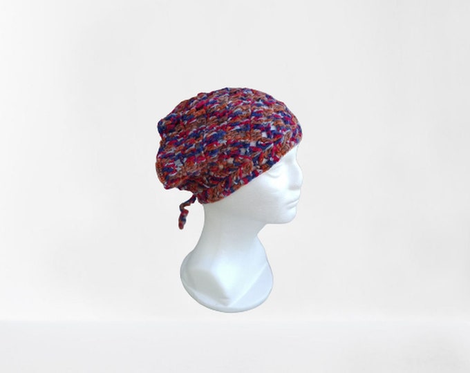 Crocheted hippie hair bandana, hair scarf, headscarf, scarf fashion accessory for fashion-conscious women crocheted headscarf in 70s style