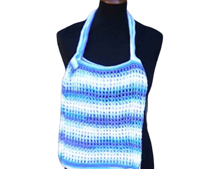 Net bag crochet bag, tote bag, reuse farmers market bag, fishnet bag, crochet bag, cotton