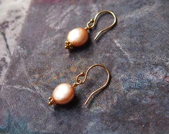 HELENA Coin Pearl Bali Vermeil earrings | SA•KU Augustae collection 15