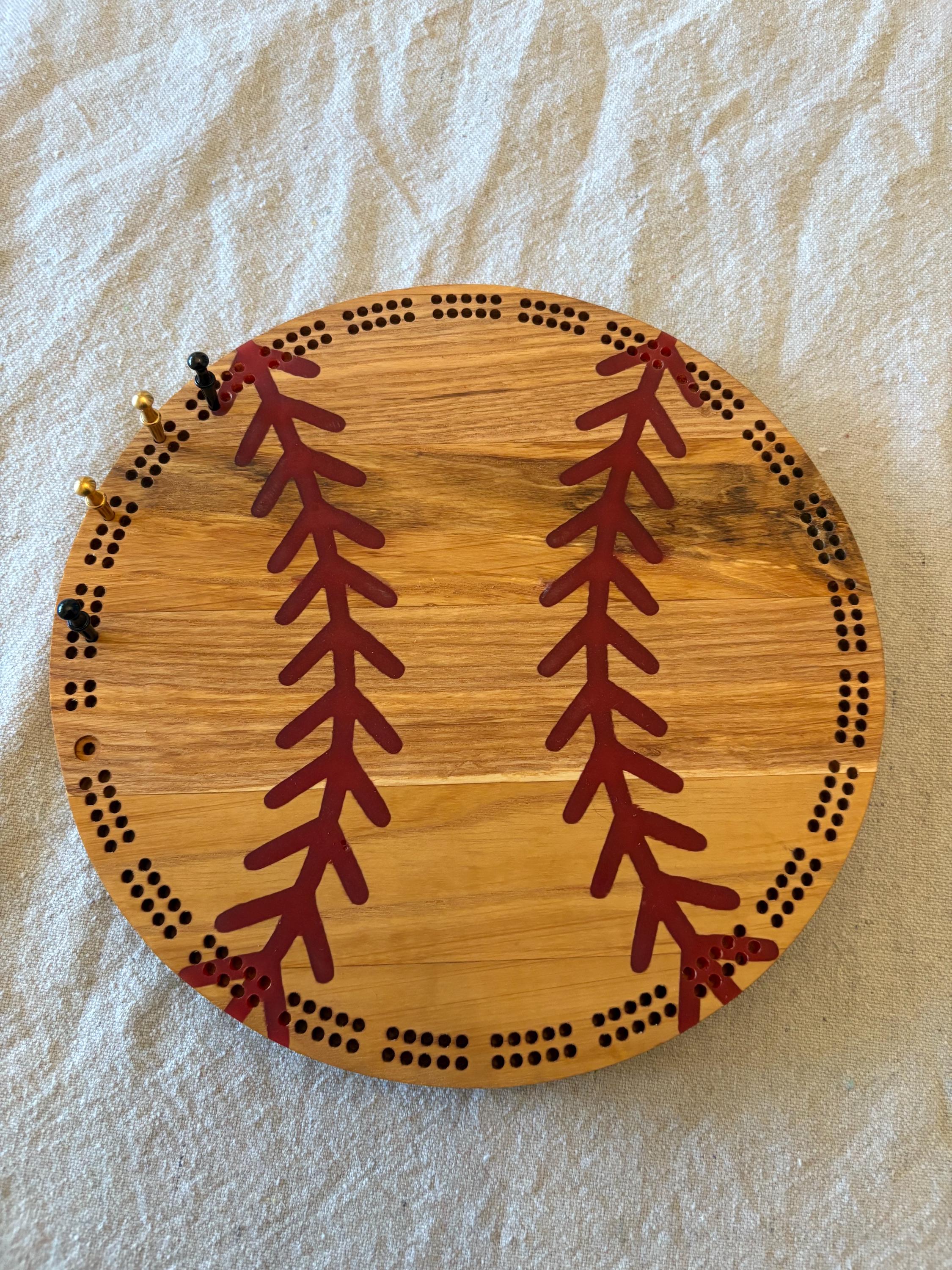 Baseball Cribbage Board
