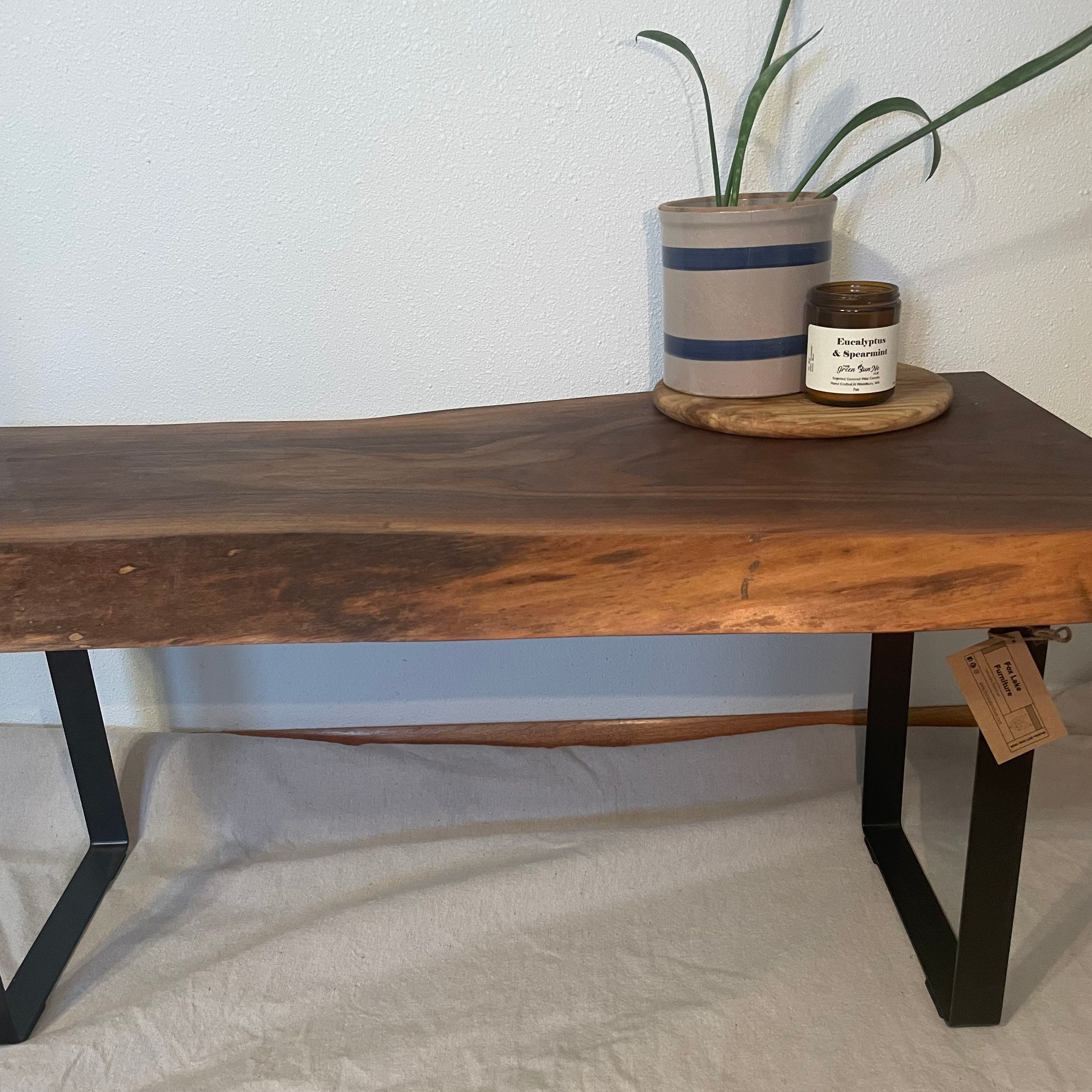 Live Edge Walnut Coffee Table / Bench - Thumbnail 2