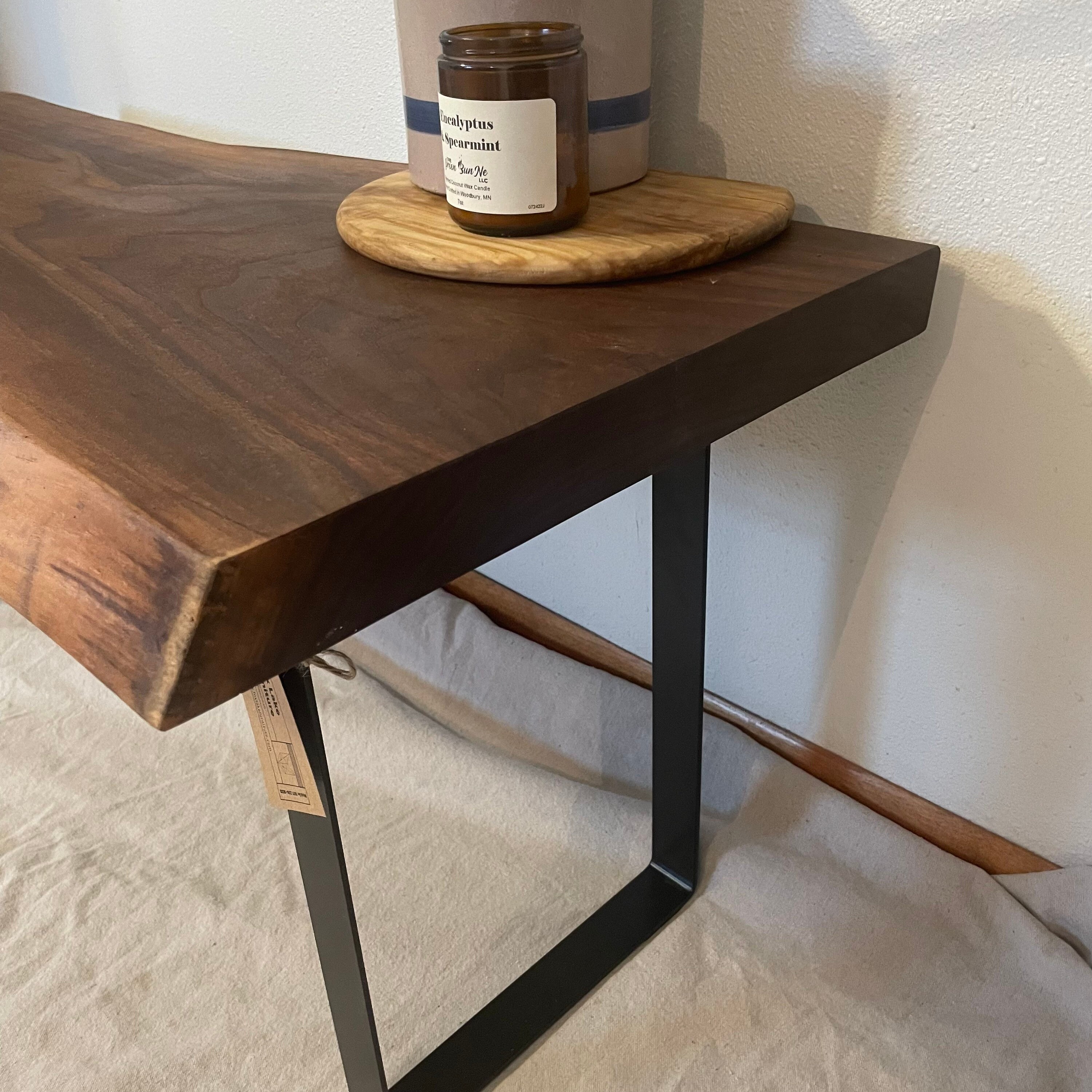 Live Edge Walnut Coffee Table / Bench - Thumbnail 3