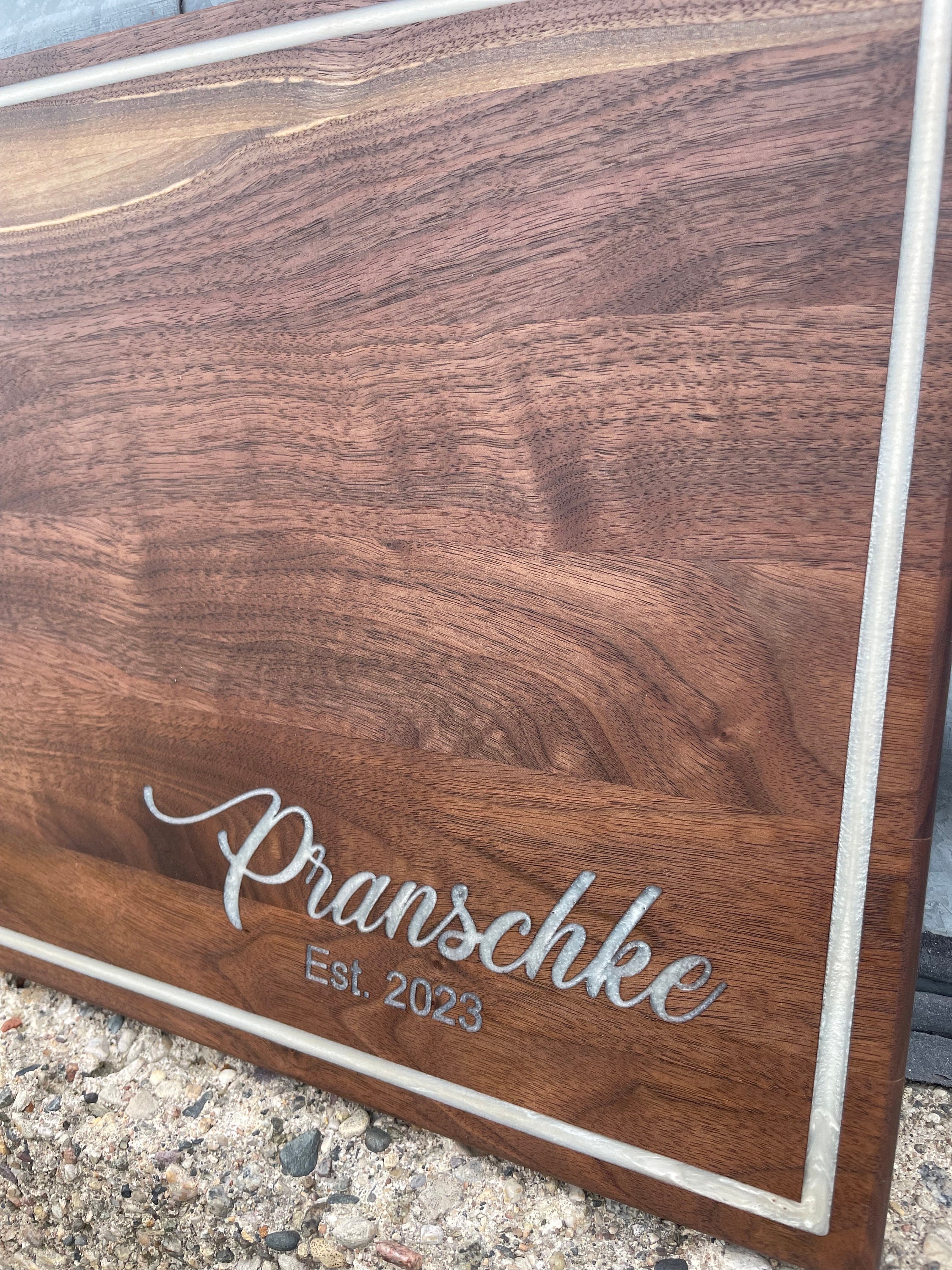 Custom Walnut Engraved Cutting Board - Thumbnail 2