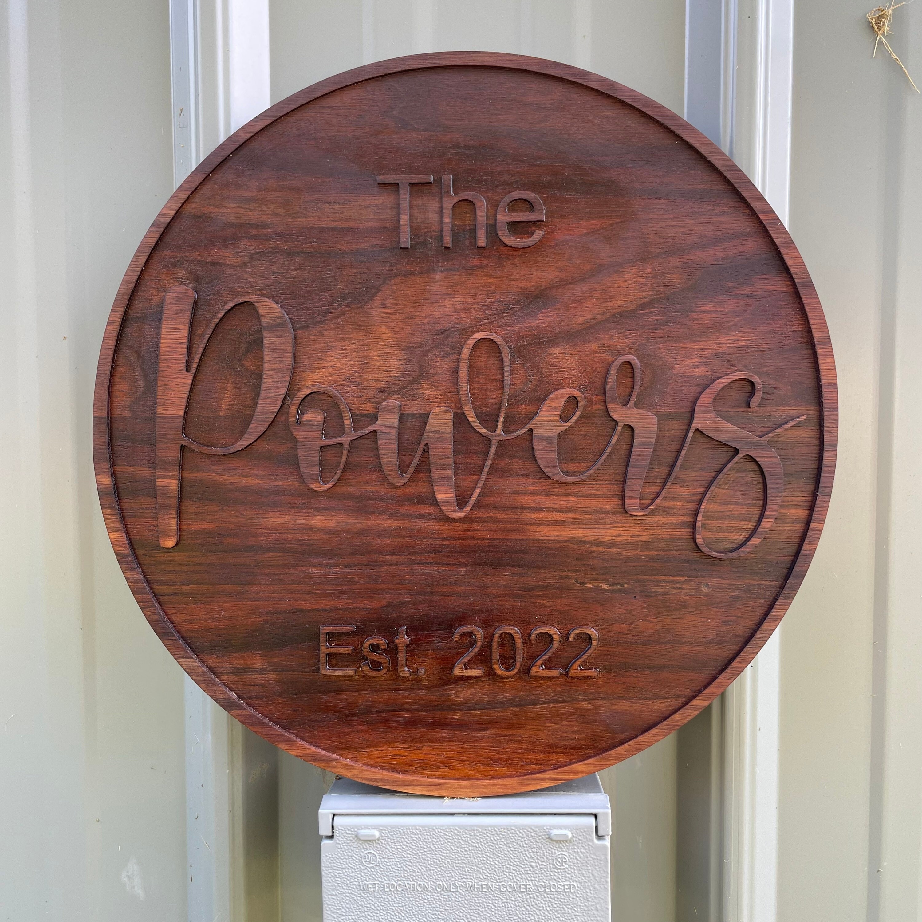 12” Customizable Last Name Sign