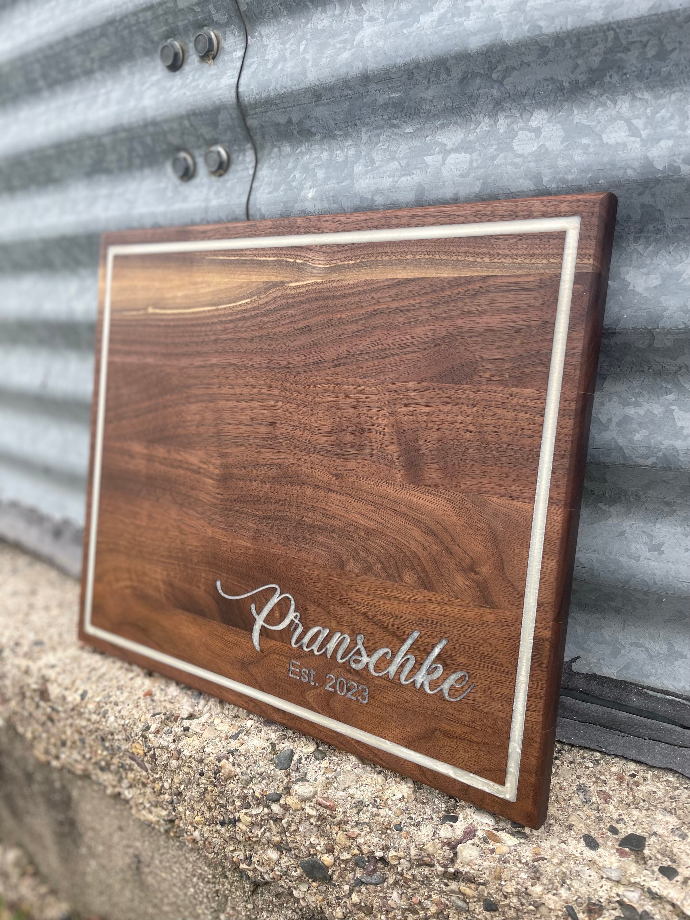 Custom Walnut Engraved Cutting Board - Thumbnail 3